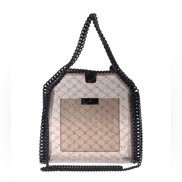 Stella Mccartney Falabella Mini Monogram Tote Bag in Black PVC-FREE SHIPPING - Picture 7 of 16